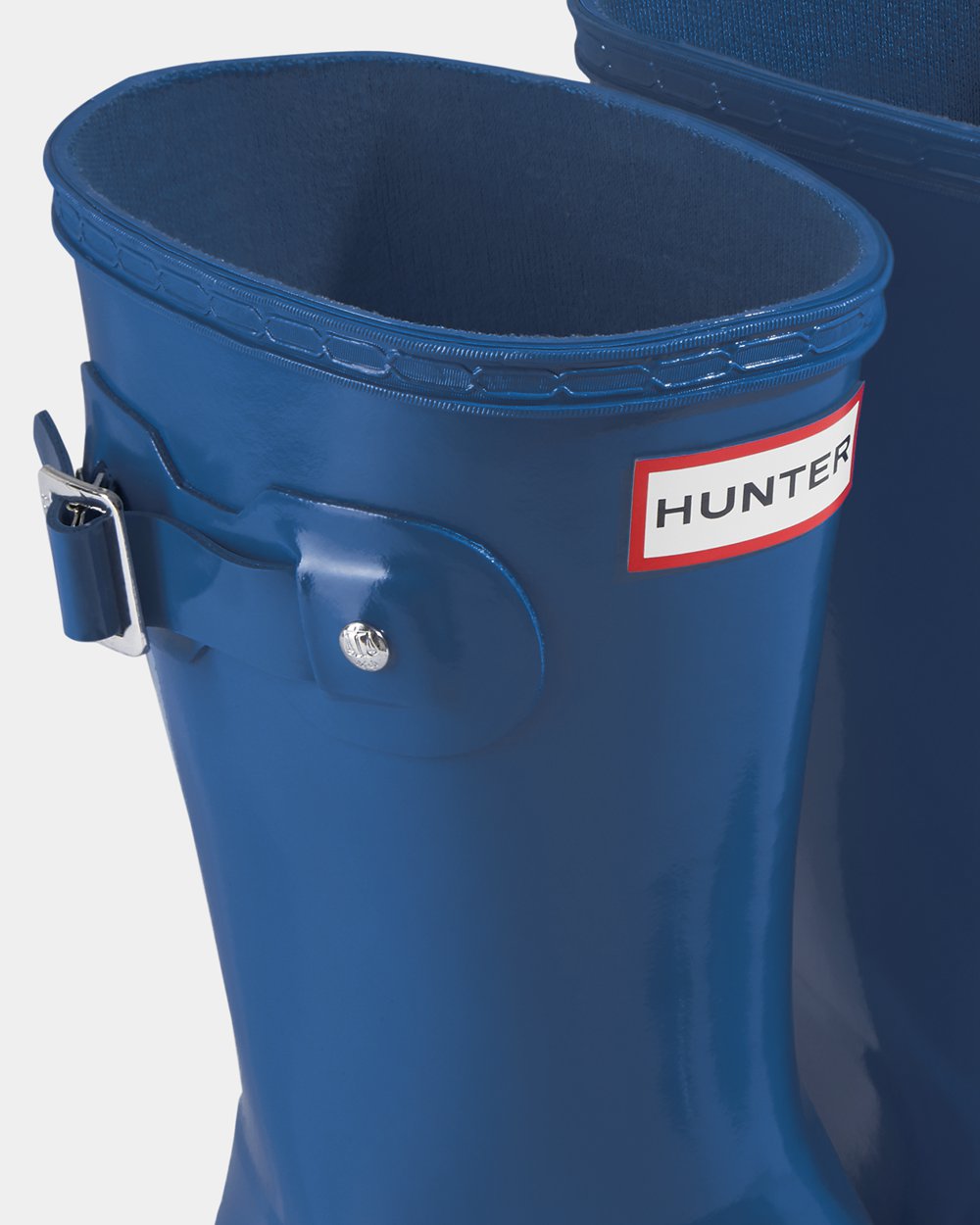 Hunter Original Tour Foldable Gloss Short Rain Boots - Buy Womens Blue - VCFUJD657